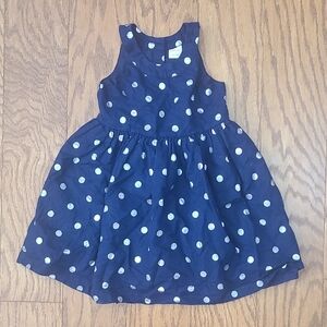 Gymboree Blue Shimmer Polka Dot Dress Girls 4